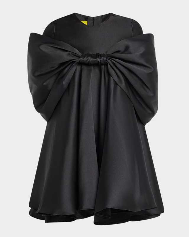 Mikado Bow Swing Dress